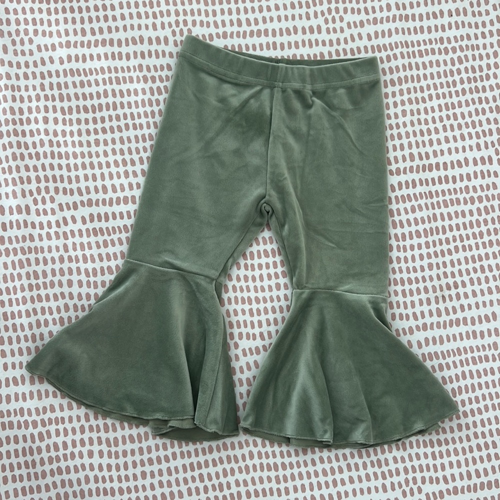 Velvet Bell Bottoms -Sage